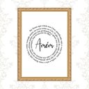 Ver imagem 2 de Quadro Moldura Dourada Pai Nosso Espiral 33x24cm:com Vidro