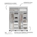 Ver imagem 5 de Guarda-roupa 4 Portas 4 Gavetas com Espelho Porto