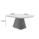 Ver imagem 3 de Sala de Jantar Completa Luna C- Tampo Madeirado C- Vidro Canto Curvo 120x80cm e 4 Cadeiras Jade
