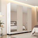 Ver imagem 1 de Guarda Roupa Casal 4 Portas 4 Gavetas com Espelho Porto