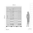 Ver imagem 3 de Guarda-roupa Casal 4 Portas 4 Gavetas com Espelho Porto