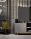 Ver imagem 6 de Rack Bancada Flow para Tv de 55 Polegadas - Cinza