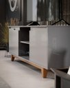 Ver imagem 4 de Rack Bancada Flow para Tv de 55 Polegadas - Cinza