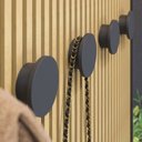 Ver imagem 2 de Kit 10 Pinos Suporte de Parede Madeira Preto Redondo Espelho Bolsa Cabide Decoração - Lyam Decor Pin