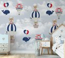 Ver imagem 4 de Papel de parede balão ursinho balão infantil menina para quarto de bebê M² PP122
