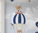 Ver imagem 2 de Papel de parede balão ursinho balão infantil menina para quarto de bebê M² PP122