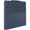 Ver imagem 1 de Cabeceira Solteiro 88 cm Milan Veludo Azul Soon