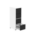 Ver imagem 2 de Gaveteiro Arquivo para Escritório em Aço 4 Gavetas