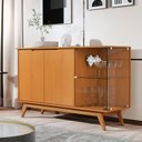 Ver imagem 1 de Buffet Tucumã com Puxador Usinado e Vidro em 4cm Temperado