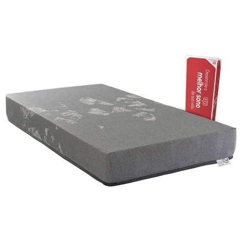Colchão Solteiro Enrolado a Vácuo Espuma D28 Gray Bed In Box (88x188x19) - Kappesberg