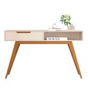 Ver imagem 3 de Aparador Puxador Usinado e Pés em Madeira Maciça 100% MDF 136cm Linha 2025 Bege