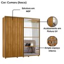 Ver imagem 4 de Guarda Roupa Casal Monet 2 Portas Deslizante com Espelho 230 Cm Cumaru Madetec
