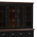 Ver imagem 2 de Cristaleira Arca e Oratório 8 Portas 3 Gavetas Manchester 2055 Linz Móveis - Preto/Imbuia