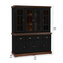 Ver imagem 4 de Cristaleira Arca e Oratório 8 Portas 3 Gavetas Manchester 2055 Linz Móveis - Preto/Imbuia