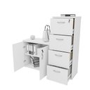 Ver imagem 3 de Conjunto Office Armário Baixo e Gaveteiro Arquivo 4 Gavetas 127cm Branco