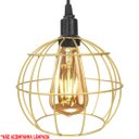 Ver imagem 3 de 3 Pendentes Aramado Globo Luminária Lustre Teto Retrô Vintage Industrial Balcão Dourado