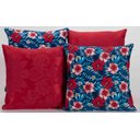 Ver imagem 1 de Kit com 4 Capas para Almofadas Decorativas Estampa Vermelho com Azul