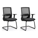 Ver imagem 1 de Kit 2 Cadeiras Interlocutor Office Chicago Fixa Preto Rivatti