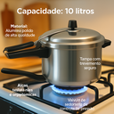 Ver imagem 4 de Panela de Pressão 10 Litros Tradicional Cozimento Rápido
