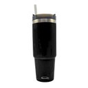 Ver imagem 2 de Pote Vidro Hermético Marmita 1l e Copo com Canudo 900ml Preto