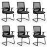 Kit 6 Cadeiras Interlocutor Office Chicago Fixa - 1