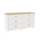 Ver imagem 2 de Cômoda Colonial 6 Gavetas 136cm Mel Branco
