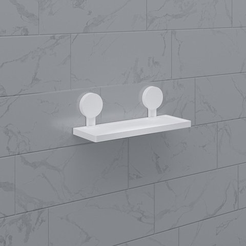 Prateleira para Banheiro com Adesivo 32,1cm Branco