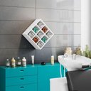 Ver imagem 3 de Kit 2 Suporte Porta Toalha Alice 9 Nichos Toalheiro Multiuso Branco