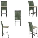 Ver imagem 5 de 07 Banquetas em Alumínio Roma Preta Corda Náutica Tecido 7 Verde
