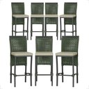 Ver imagem 1 de 07 Banquetas em Alumínio Roma Preta Corda Náutica Tecido 7 Verde