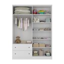 Ver imagem 2 de Guarda-Roupa Infantil 4 Portas e 2 Gavetas Girassol Branco
