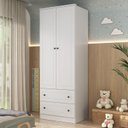 Ver imagem 1 de Guarda-Roupa Infantil 2 Portas 2 Gavetas Girassol Branco