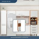 Ver mais imagens de Paneleiro 1 Porta 4 Gavetas Evolution Plus Branco/Freijó/Off-White