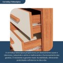 Ver imagem 4 de Paneleiro 1 Porta 4 Gavetas Evolution Plus Branco/Freijó/Off-White