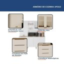 Ver imagem 3 de Armário de Cozinha Apolo 7 Portas 3 Gavetas MDF-MDP 180cm Branco