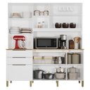 Ver imagem 4 de Armário de Cozinha Apolo 7 Portas 3 Gavetas MDF-MDP 180cm Branco