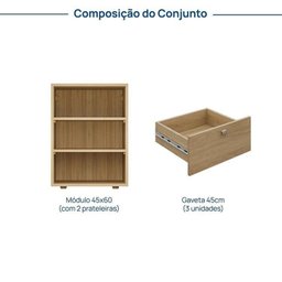Gaveteiro 45x60 3 Gavetas Frame Módulo Cabecasa MadeiraMadeira - 3