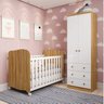 Quarto de Bebê com Guarda Roupa 2 Portas e Berço Teka 100% Mdf Espresso Móveis - 1
