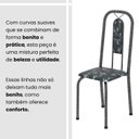 Ver mais imagens de Conjunto de Mesa Tubular 136cm x 72cm Tampo MDF com 6 Cadeiras Lívia Prata/Preto