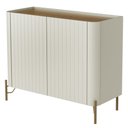 Ver imagem 6 de Buffet Sala de Jantar 2 Portas Brise 1 Gaveta Pés Industrial Dourado Naim I03 Luna Louro - Lyam