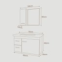 Ver imagem 4 de Kit Gabinete Armario para Banheiro com Cuba e Espelho 73cm Quality Fimap Montado Branco Grafite
