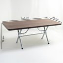 Ver imagem 3 de Conjunto Sala de Jantar Suíça 160cm x 900cm Preto/Cromado/Amadeirado Escuro