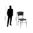 Ver imagem 6 de Conjunto Sala de Jantar Suíça 160cm x 900cm Preto/Cromado/Amadeirado Escuro
