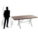 Ver imagem 5 de Conjunto Sala de Jantar Suíça 160cm x 900cm Preto/Cromado/Amadeirado Escuro