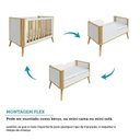Ver imagem 6 de Quarto de Bebê Berço Arredondado 3 em 1 Guarda-Roupa 4 Portas e Cômoda 100% MDF Luly Espresso Móveis Bege/Off White/Amêndoa