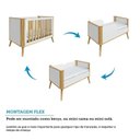 Ver imagem 6 de Quarto de Bebê Berço Arredondado 3 em 1 Guarda-roupa 4 Portas e Cômoda 100% Mdf Luly Espresso Móveis