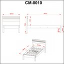 Ver imagem 4 de Cama de Solteiro Nogal/branco Cm8010 - Tecno Mobili