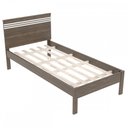 Ver imagem 3 de Cama de Solteiro Nogal/branco Cm8010 - Tecno Mobili