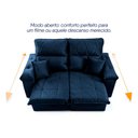 Ver imagem 6 de Sofá Retrátil Reclinável Trento 1,80m Suede Velut Azul Molas no Assento - King House