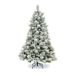 Árvore de Natal Pinheiro Luxo Nevado 2,40 M com 1.200 Galhos e Pé de Metal